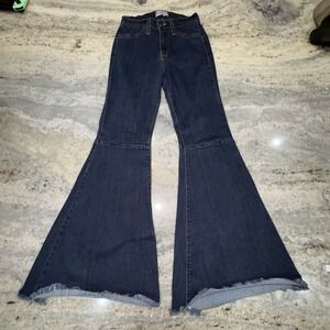 Judy Blue 1/25 Flare High Rise Jeans Medium Wash Denim